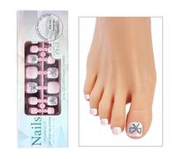 120Pcs Fashion Full Coverage Press On Toenails For Salon And Home Use Artificial Toenails Pedicure Manicure Supplies Home Pedicure Supplies