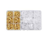 120PCS Female Terminal Connector Set for AWG 18-14 22-16, 2.8mm 4.8mm 6.3mm Flat Crimp Terminals with 60 Insulating Sleeves, Metal Plastic Construction