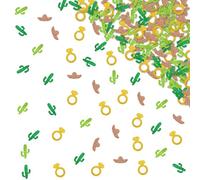 120pcs Fiesta Bachelorette Confetti, Cactus Table Confetti, Gold Glitter Final Fiesta Party Table Scatters, Mexican Theme Wedding/Bridal Shower Party Supplies