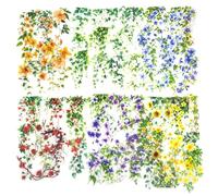 120pcs Flower Stickers for Scrapbooking - Waterproof Floral Stickers for Journaling, Junk Journal, Home Decor, Laptop, Water Bottle, DIY Crafts (6 Floral Themes)