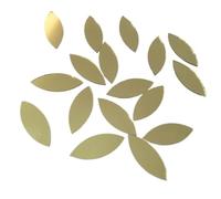 120pcs Glass Mosaic Tiles Petal Leaves, Glass Supplies for Crafts, Craft Mirrors, Mirror Embellishments for DIY Art Craft Decoration(Gold Mirror)