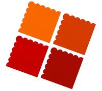 120PCS Gradient Red Cocktail Party Napkins, Red Scalloped Beverage Dessert Paper Napkin for Birthday Wedding