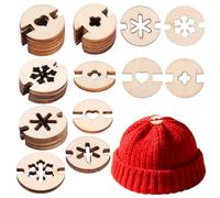 120pcs Hat Pompom Buttons, 4 Styles Removable Wooden Faux Fur Pom Pom Buttons for Knitted Sewing Crochet Caps DIY Crafts Clothing Accessories
