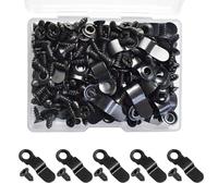 120pcs Iron Picture Frame Turn Buttons Black Hardware with Screws | Double Security, Corrosion Resistance, Fine Surface Treatment, for Pictures and Posters, Home Office Use
