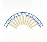 120Pcs Israel Flag Cocktail Picks - Bamboo Toothpicks for Parties & Bars