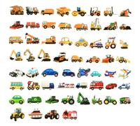 120pcs Kids Car and Truck Stickers, Transportation Stickers Waterproof Vinyl Engineering Vehicles Stickers Decals for Water Bottles Laptop Suitcase Boys Girls DIY Crafts Party Gifts Supplies