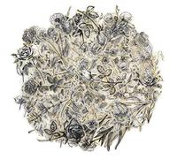 120Pcs Large Vintage Natural Black and White Stickers Gold Foil Flower Plant Aesthetic Stickers Decals for DIY Craft Scrapbook Junk Bullet Journals Collage Picture Frames Laptop Water Bottles Decor