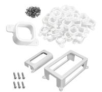 120Pcs Light Mounting Clips Kit Fit for Govee H706 H806 Pro Lights, White | Complete Kit For Govee Pro Permanent Outdoor Lights, Include Light Clips, Light Controller Bracket, Power Bracket & Screws