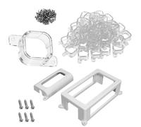 120Pcs Light Mounting Clips Kit Fit Govee H706 H806 Pro Lights, Transparent | Complete Kit For Govee Pro Permanent Outdoor Lights, Include Light Clips, Light Controller Bracket, Power Bracket & Screws