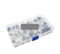 120PCS/LOT 12Values 1uF-470uF Aluminum Electrolytic Capacitor Assortment Kit 16V-50V Electrolytic Capacitors Assortment Box Set BIANMTSW