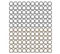 120Pcs Metal D Rings Bronze and Silver Black Glossy Rustproof Small D Rings | Rustproof small D rings with natural curve and glossy surface for clothing backpack belt seamless welding strong bearing