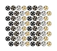 120pcs Mini Press Buttons Stainless Steel for Doll Clothes | 30 Each in Gold Silver Bronze Black, Double Holes, for Crafters and Sewing Embellishing