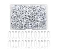 120pcs Mini Safety Pins, 19mm Metal Small Safety Pins for Clothes, Sewing, DIY Crafts, Jewelry Making (White)
