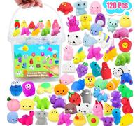 120Pcs Mochi Squishies Toys, Kawaii Squishies Bulk for Kids Party Favors, Squeeze Toys for Stress Relief, Classroom Prizes, Goodie Bag Stuffers, Party Bag Filler, Birthday Gifts (Random)