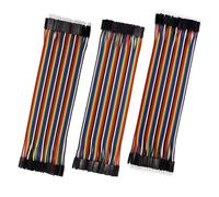 120pcs Multicolored Dupont Wire,Dupont Breadboard Ribbon Cables,40pin Male to Male,Jumper Wires,40pin Female to Female,40pin Male to Male Breadboard Jumper Ribbon Cables Kit,Compatible for Arduino