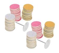120pcs Nail Sandpaper Discs Assorted Grit for Feet and Heels | Circular Fine Sanding Sheets, Plastic and Stainless Steel Shaft Set, Quick Swap, Stable Control