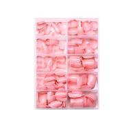 120Pcs Natural Acrylic Artificial Nails Square Short Tips French Tips Press On For Women And Girls French Tip Nails