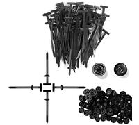 120Pcs Nylon Universal Cable Tie Buckle - Self-Locking Zip Ties with Pin & Button Design for Quick Fastening. Multipurpose Universal Zip Tie Tool for Automotive Repairs, DIY & Daily Use (Black)