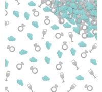 120pcs On Cloud Nine Confetti, Cloud Ring Table Confetti, Silver Glitter Bachelorette Paper Scatter, Bride On Cloud 9 Bridal Shower Party Decoration