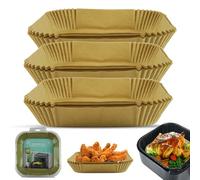 120Pcs Parchment Paper for Air Fryers, Non-Stick Disposable Square Baking Papers, Heat-Resistant, Waterproof, Mess-Free Air Fryer Liners, Size 20cm