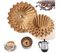 120PCS Perforated Unbleached Filter Paper,Coffee Filters Compatible with Farberware Coffee Percolator for Farberware 4Cup, Coletti 6Cup, Elite Gourmet 6 Cup