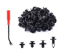 120pcs Plastic Rivets Compatible with Toyota Push Type Retainer 90467-10183, Engine Under Cover Fasteners 90467-07201, Bumper Fender Clips 52161-02020, Body Pins 90467-08185