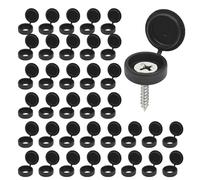 120Pcs Premium Plastic Screw Caps, Smooth Finish White Screw Caps for Concealing Unsightly Screw Heads, Universal 10mm Size Fits Most Screws, Ideal for Furniture Assembly, DIY Projects Professio