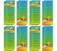 120PCS Psalm 91 Bookmarks Psalm Prayers Cards Religious Bible Verse Reading Bookmarks Bulk Scripture Christian Tracts for Evangelism Sunday School Classroom Home Church Gift (Psalm 91)