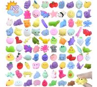 120PCS Random Mochi Squishy Toys, Kawaii Squishies Bulk for Kids Party Bag Fillers, Mini Squishy Fidget Toys for Stress Relief,Classroom Prizes, Party Bag Fillers for Kids, Birthday Gifts