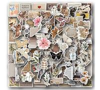 120PCS Retro Incomplete Diary Stickers,Vintage Waterproof Aesthetic Stickers for Teens Students Adults Journal Scrapbook Water Bottles DIY Crafts Album Envelope Skateboard Bike Phone Case Luggage