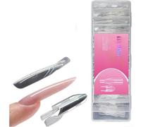 120PCS Rocket Sandwich Nail Molds Clear for Fast Natural Nail Extension DIY Manicure Tools Gel 15 Assorted Sizes