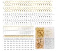 120Pcs S925 Sterling Silver Earring Hooks for Jewellery Making, Steel Flat Pad Earring Studs, D-Shaped Supplies, Findings for Pendants, Bracelets, Ear Hooks Anti-Allergy Earring Making Supplies