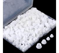 120PCS Screw Covers Caps, Screw Hole Plugs,4 Sizes Smooth Plastic Screws Hole Covers Screws Caps Plugs Assorted for Covering Nail Holes Partition Holes in Cabinets Brackets Shelves (5/6/8/10 mm)