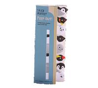 120Pcs Self Adhesive Note Flags Mini Cute Sticky Tabs Cartoon Index Labels Animal Pads Page Markers for Office, School(Penguin)