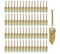 120Pcs Self Drilling Drywall Anchors and Screws Kit with 60 Metal Expansion Anchors and 60 Sheetrock Screws, No Drill Needed, Secure Drywall Fixings for Shelves, Cabinets, TV, Picture Frames, Lamps