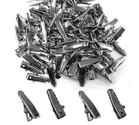 120PCS Silver Metal Small Alligator Hair Clips - Crocodile Clips for Hair Accessories, Crafts, DIY Supplies, and Craft Projects
