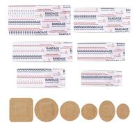 120pcs Small Bandages, Flexible Non-Woven Fabric Adhesive Strips Plasters Including Round Circle Oval & Square Shapes for Face & Tiny Spot Dot Wounds Protection