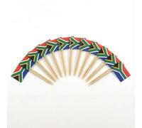 120Pcs South Africa Flag Cocktail Picks - Bamboo Toothpicks for Parties
