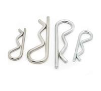 120pcs Stainless Stee Cotter Hitch R Pin Clips 1/1.2/1.6/1.8/2/2.5/3/4/5 Mm Zinc Steel Safety Split Clip Fuse Pins Hairpin for Trailer for Trucks(M3x60)
