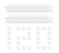 120Pcs Star Cutouts, 6" Writable Paper Shimmer Star, Double Printed, Stars Confetti Cutouts for Bulletin Board Accents Wall Party Decoration(Silver)