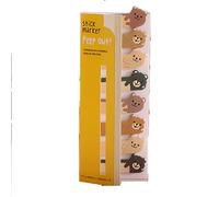 120Pcs Sticky Note Flags Cute Self Adhesive Index Tabs Mini Cartoon Pads Page Markers Animal Labels for Writing Brief Reminder(Bear)