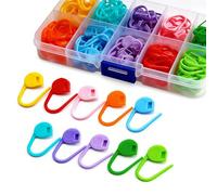 120PCS Stitch Markers, Crochet Knitting Accessories, Crochet Accessories, StitchMarkers Crochet StitchMarkers for Knitting UK, with Compartment Box Stitch Needle Clip 10 Colors (Box Package)