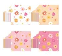 120PCS Summer Groovy Napkins Daisy Flower Paper Napkins Boho Retro Groovy Birthday Party Decorations Spring Disposable Dessert Decorative Napkins for Girl Two One Daisy 1st Hippie Baby Shower Decor