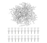 120pcs Transparent Push Pins,Clear Drawing Pins, Walls Notice Board Pins for Wall Hangings,Cork Board,Maps Posters Photos,Pinboard,Notice Board (silver)