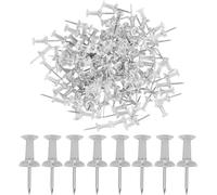 120pcs Transparent Push Pins,Plastic Head Drawing Poster Tacks Needle, Clear Poster Pins for Wall Hangings,Cork Board,Maps Posters Photos,Pinboard,Notice Board,Xmas Party Decorations