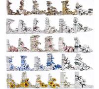 120Pcs Vintage Corner Aesthetic Stickers Decorative Flowers Starfish Shell Cover Book Scrapbooking Corner Stickers for DIY Craft Bullet Junk Journal Planners Wall Art Collage Picture Frames Supplies