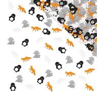 120pcs Winter Animal Confetti, Polar Bear Penguin Table Confetti, Blue Glitter Antarctic Arctic Seal Table Scatter for Baby Shower, Winter Wonderland Party Decoration