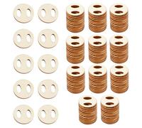 120Pcs Wood Pom Poms Buttons Removable Hat Pom Poms Holder Easy to Install Keepers Hat Fasteners Hats Buttons for Knit Beanies and Toques(style2)