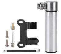 120PSI Portable Bike Pump Made of Aluminum Alloy with Detachable Hose for Use on Various Bicycle Valves and Sports Gear (SilverB)