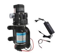 120W 10L/min Electric Water Film High Pressure Micro Water Pump for Agricultural Garden Water Sprayer Car Wash 12V 24V(12V with Adapter)